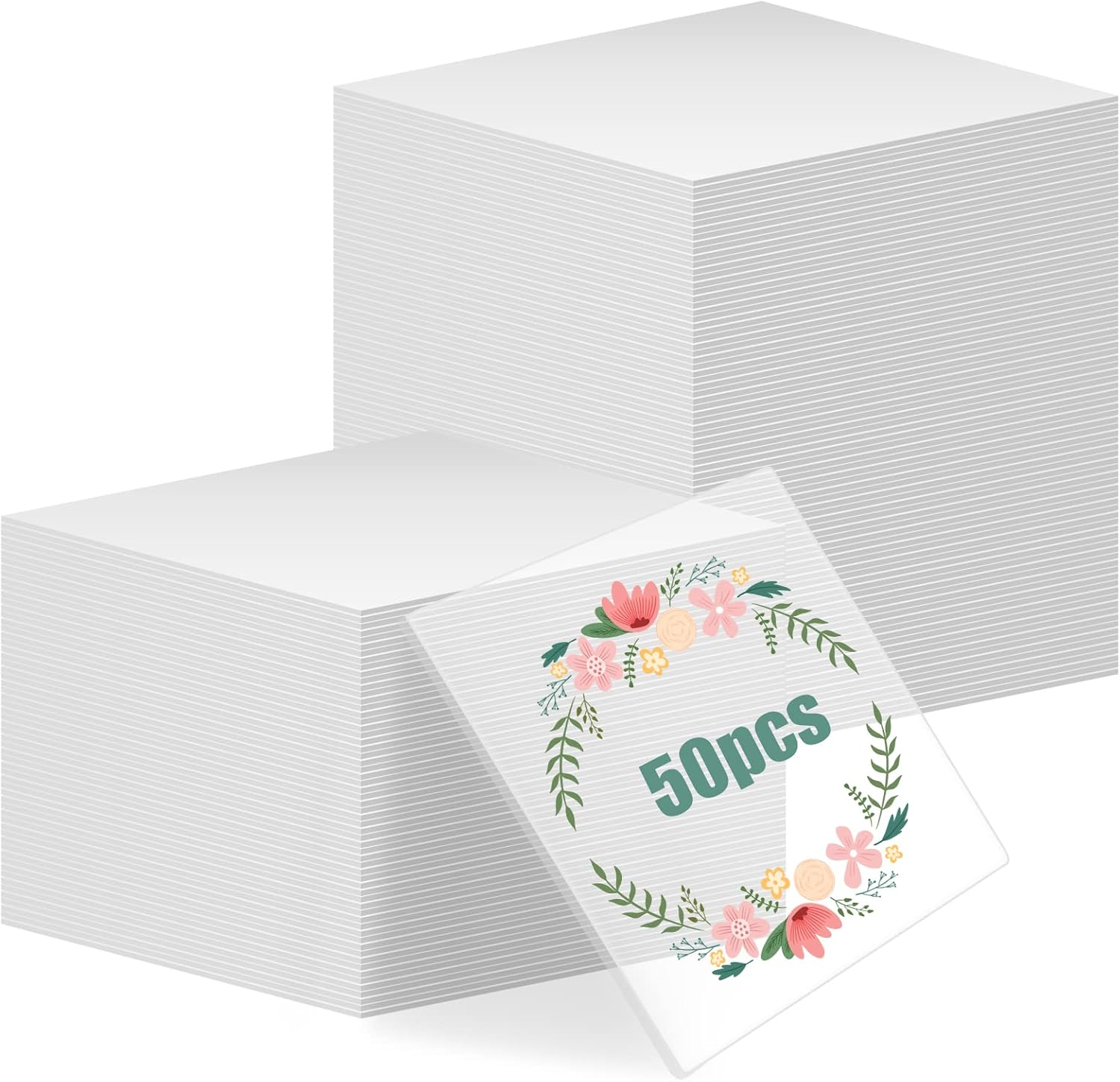 Best 50 Pieces Clear Acrylic Sheets, High-Quality 4 Inch Square Acrylic Discs, S...
