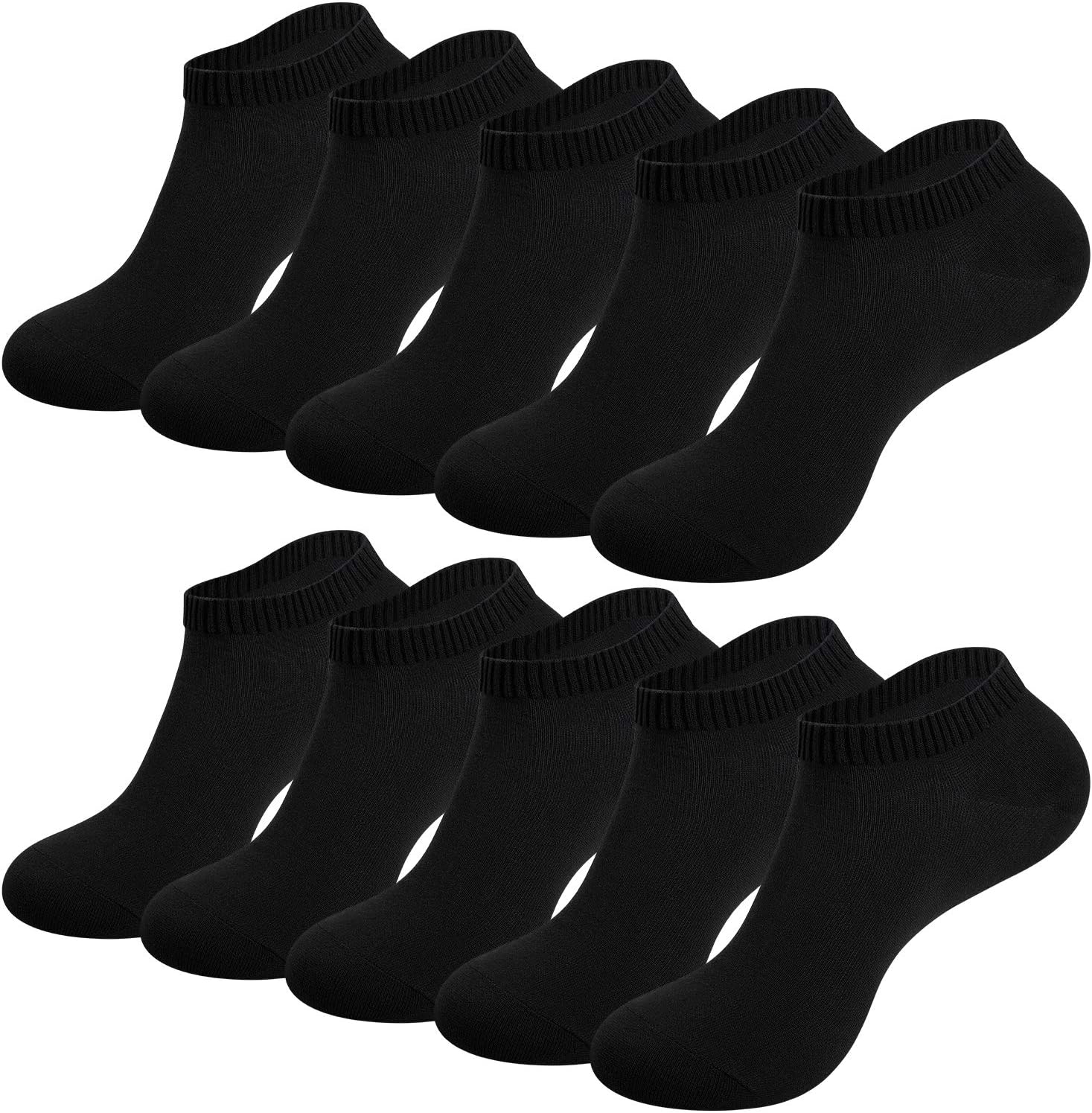 RUIXUE Mens Sports Socks, 10 pairs Breathable Trainer Running Socks for Women Me...