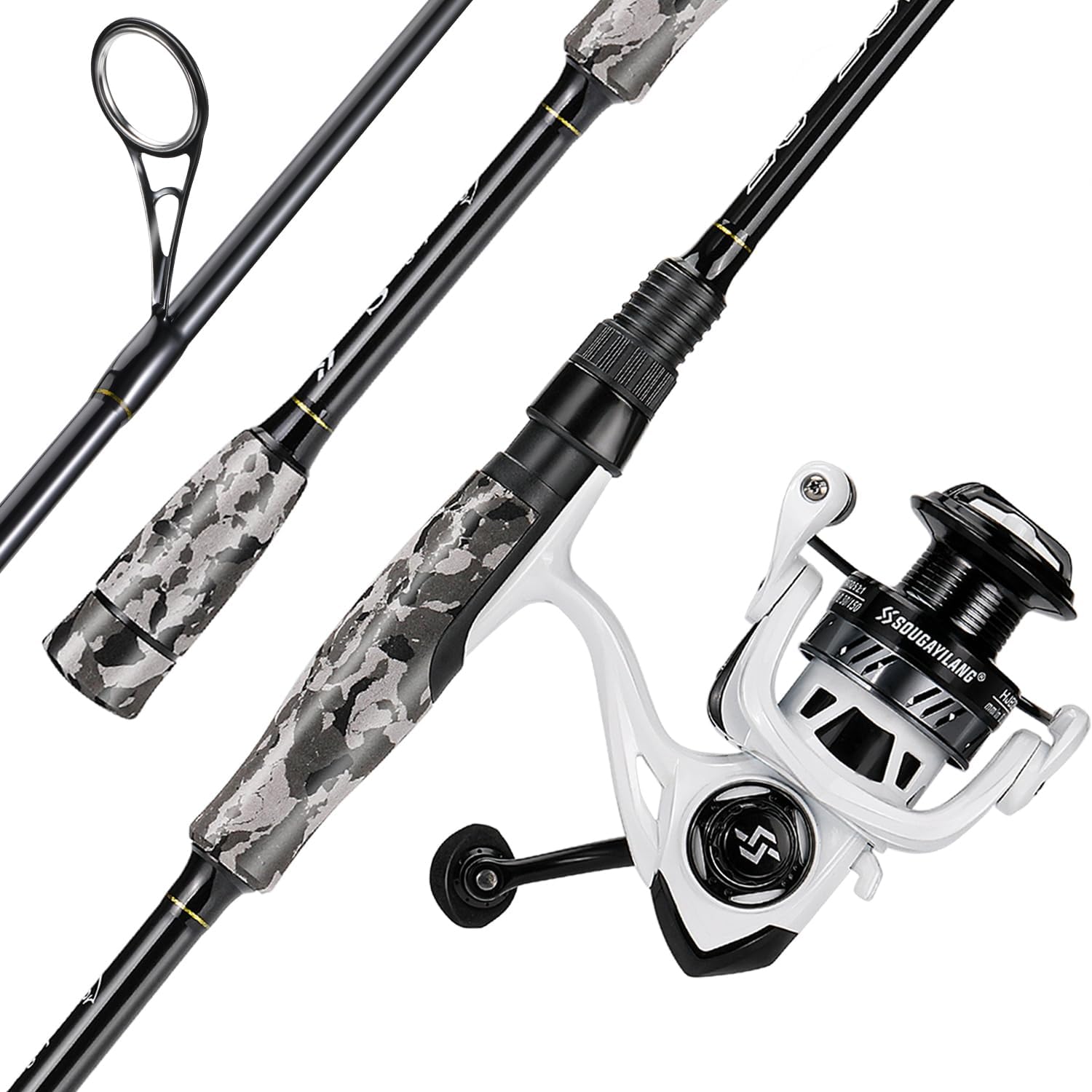 Sougayilang Fishing Rod and Reel Combo, Stainless Steel Guides Fishing Pole with...