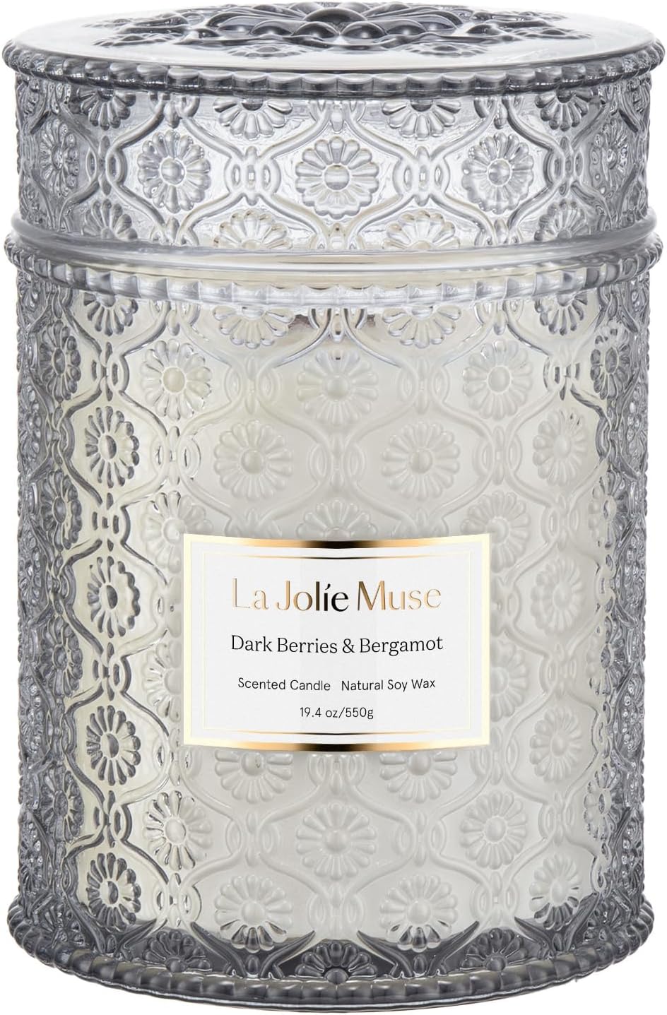 La Jolíe Muse Scented Candles Dark Berries & Bergamot Candle Gifts for Women, 19...