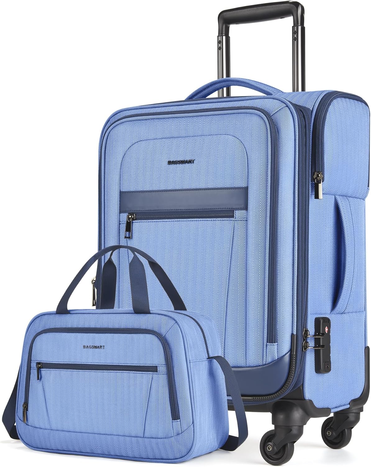 BAGSMART Carry-On Luggage Airline Approved, 20 inch Expandable Suitcase with Duf...