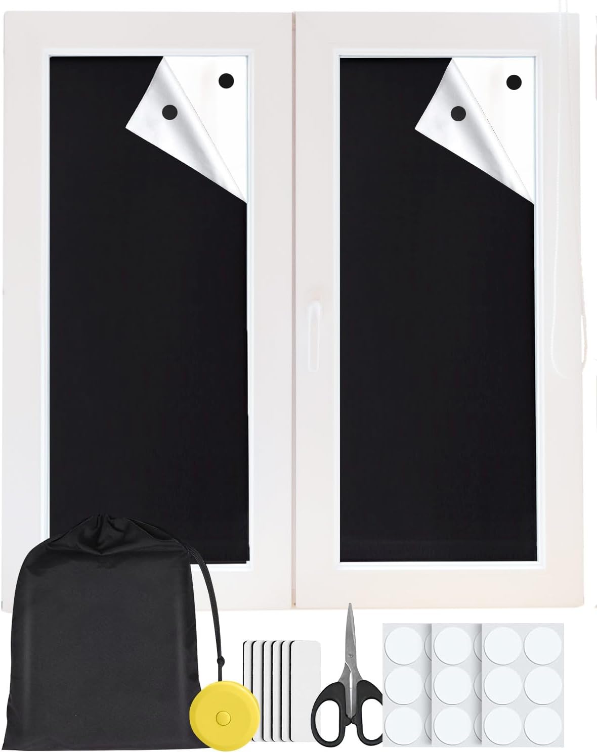 Portable Blackout Blind 300×145 cm, 100% Blackout...