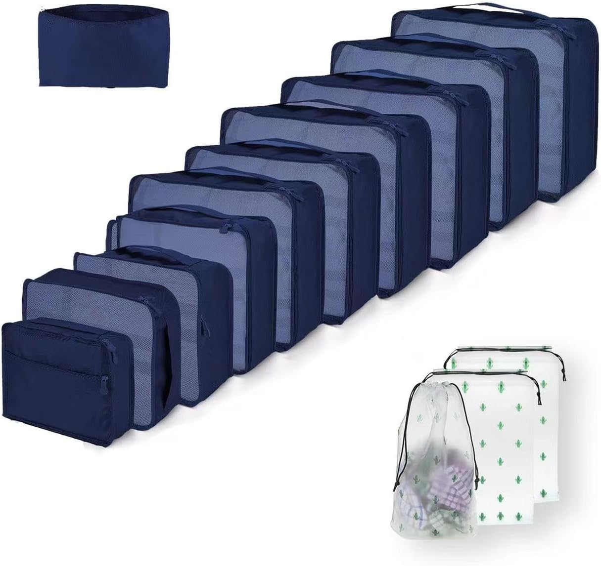 14 PCS Large Packing Cubes for Suitcases Various Sizes Suitcase Organiser Bags L...