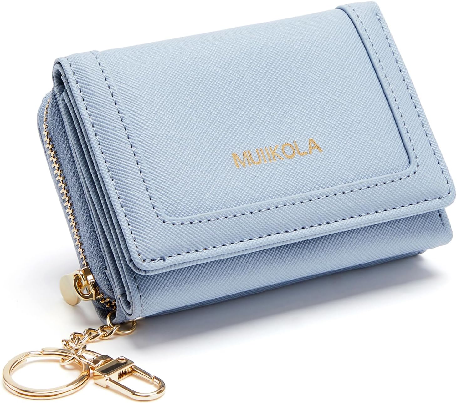 MUIIKOLA RFID-Blocking Mini Leather Wallet for Women，Women's Minimalist Card Ho...