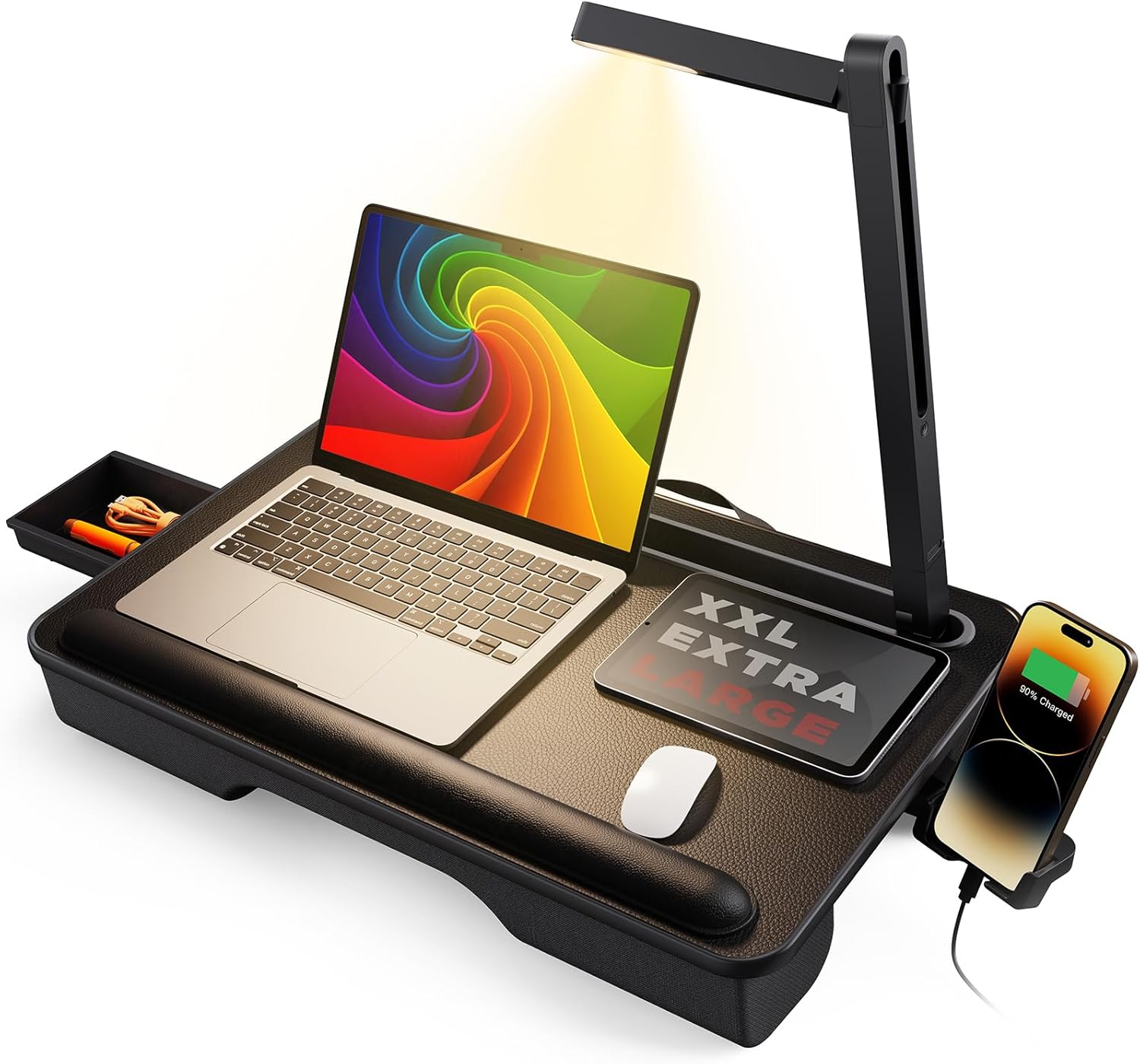 SAIJI Laptop Lap Desk with Led Light, Portable Laptop Desk for Lap - Fits Up to...
