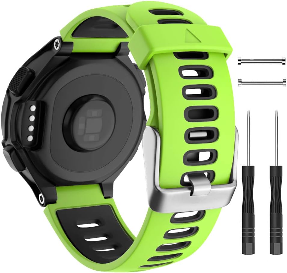 ISABAKE Watch Strap for Forerunner 735XT 235 235Lite 230 220 620 630, Soft Silic...