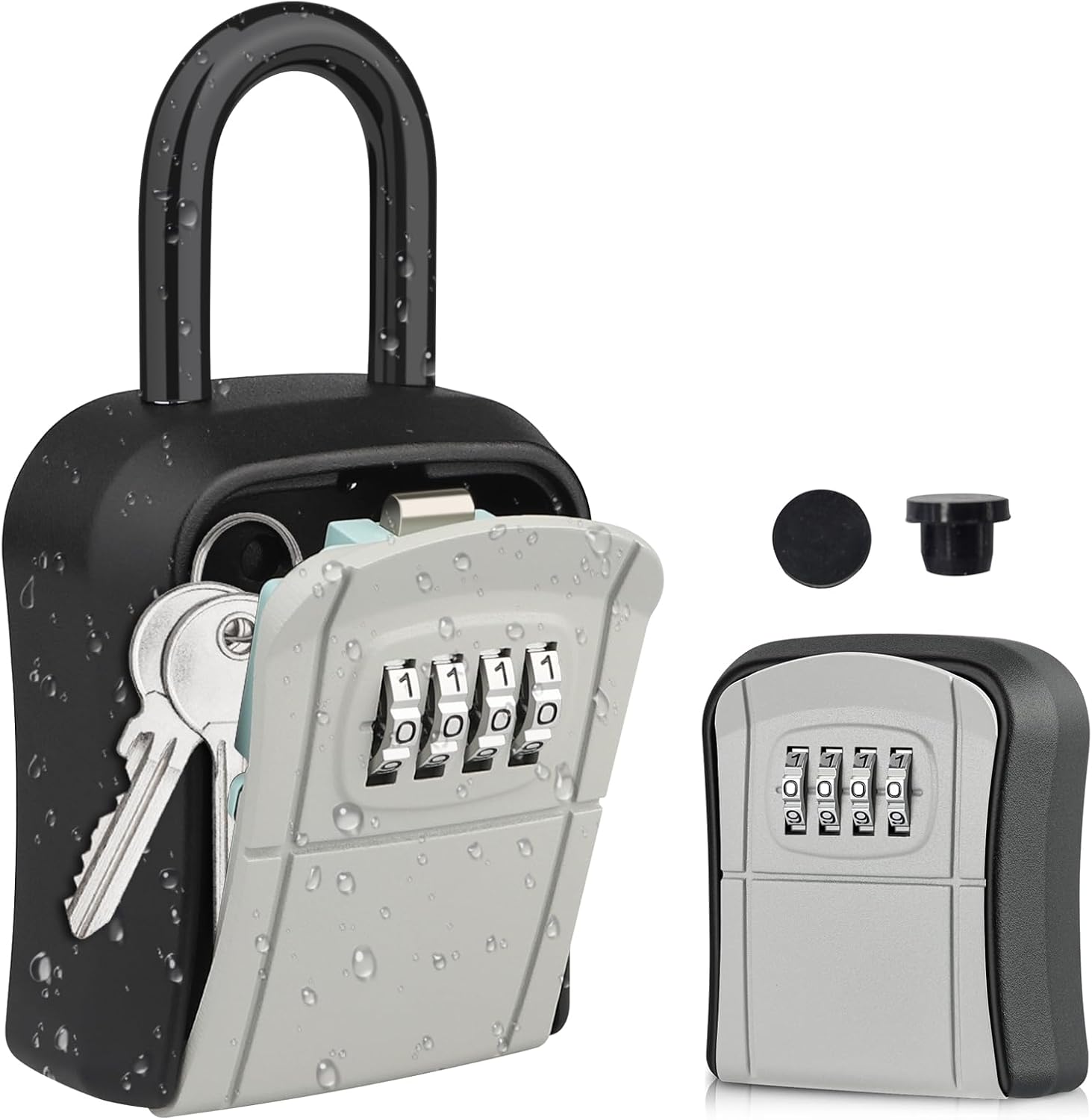 Diyife Key Safe, [Hanging & Wall Mounted] Key Lock Box Outdoor with Removable Sh...