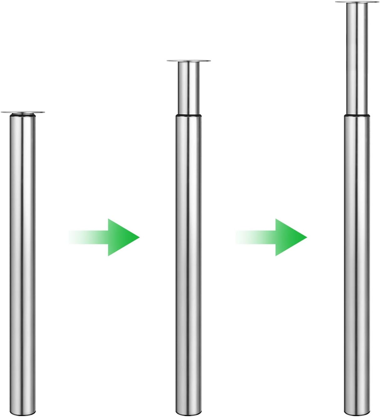 Dhouse Table Legs Breakfast Bar Leg 710-1100mm Adjustable DIY Metal Folding Desk...