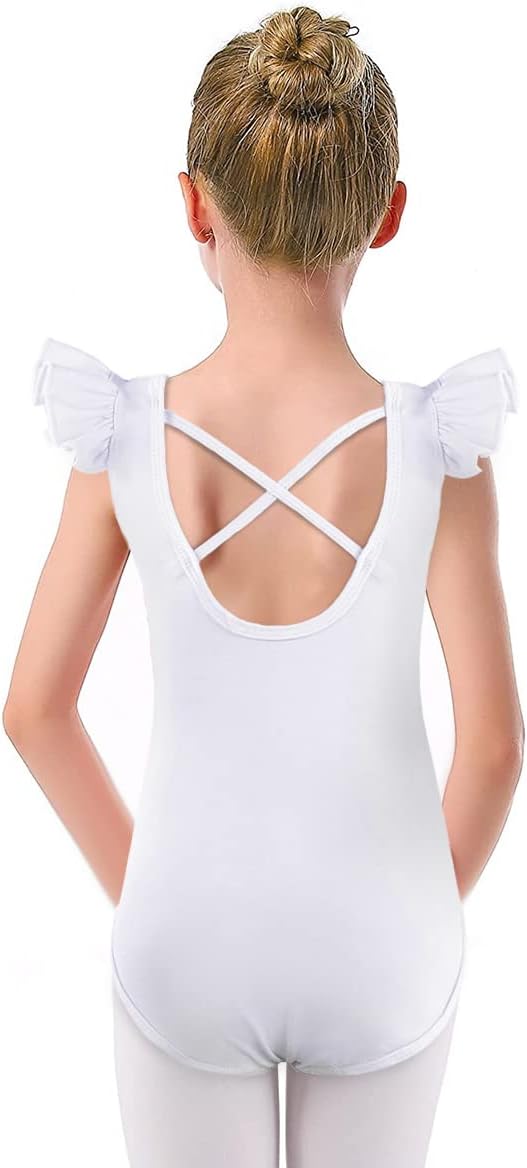 Discoball Girls Ballet Dress Kids Dance Leotard Dress Children V-Neck Ballet Out...