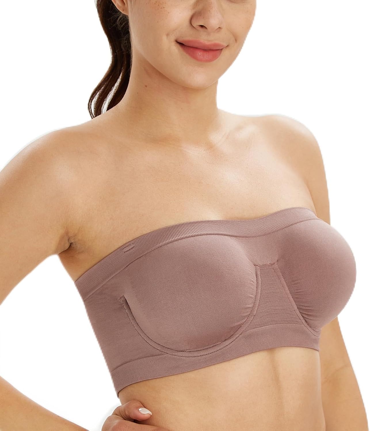 Lemorosy Non-padded Underwire Bandeau Multiway T-s...