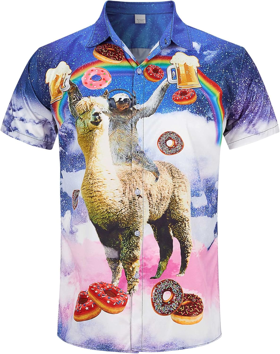 RAISEVERN Mens Hawaiian Shirts Short Sleeve Funny Ugly Casual Shirt, M-XXL XL Al...