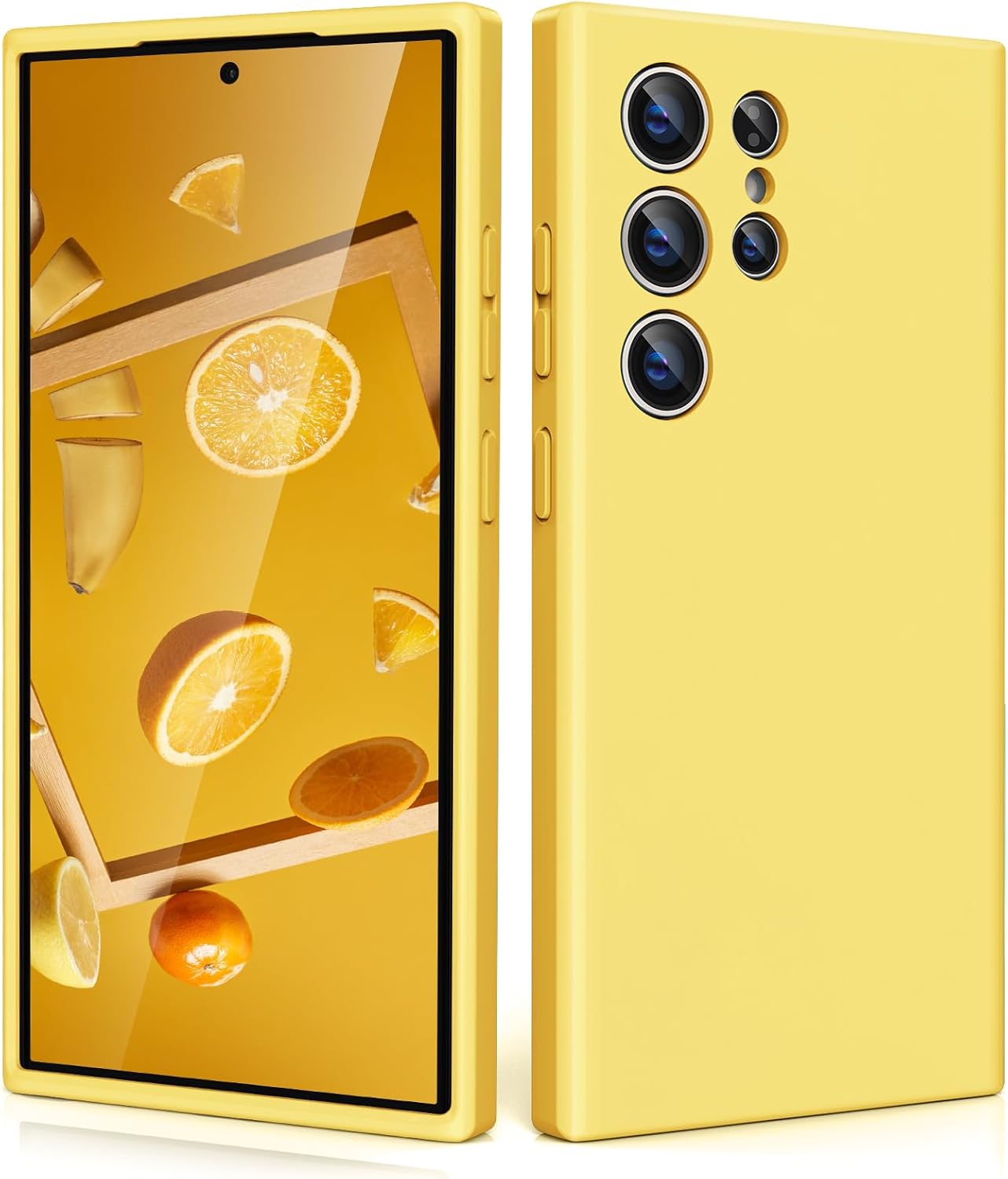 CALOOP Slim-Fit for Samsung S24 Ultra Case,Skin Soft Liquid Silicone,Sturdy Hard...