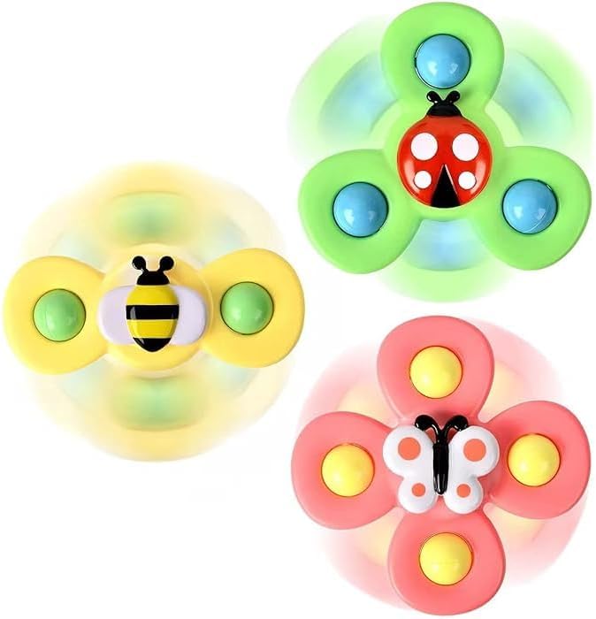 ERMON Suction Cup Spinner Toys, Pack of 3 Spinners for Babies, Baby Spinner Toys...