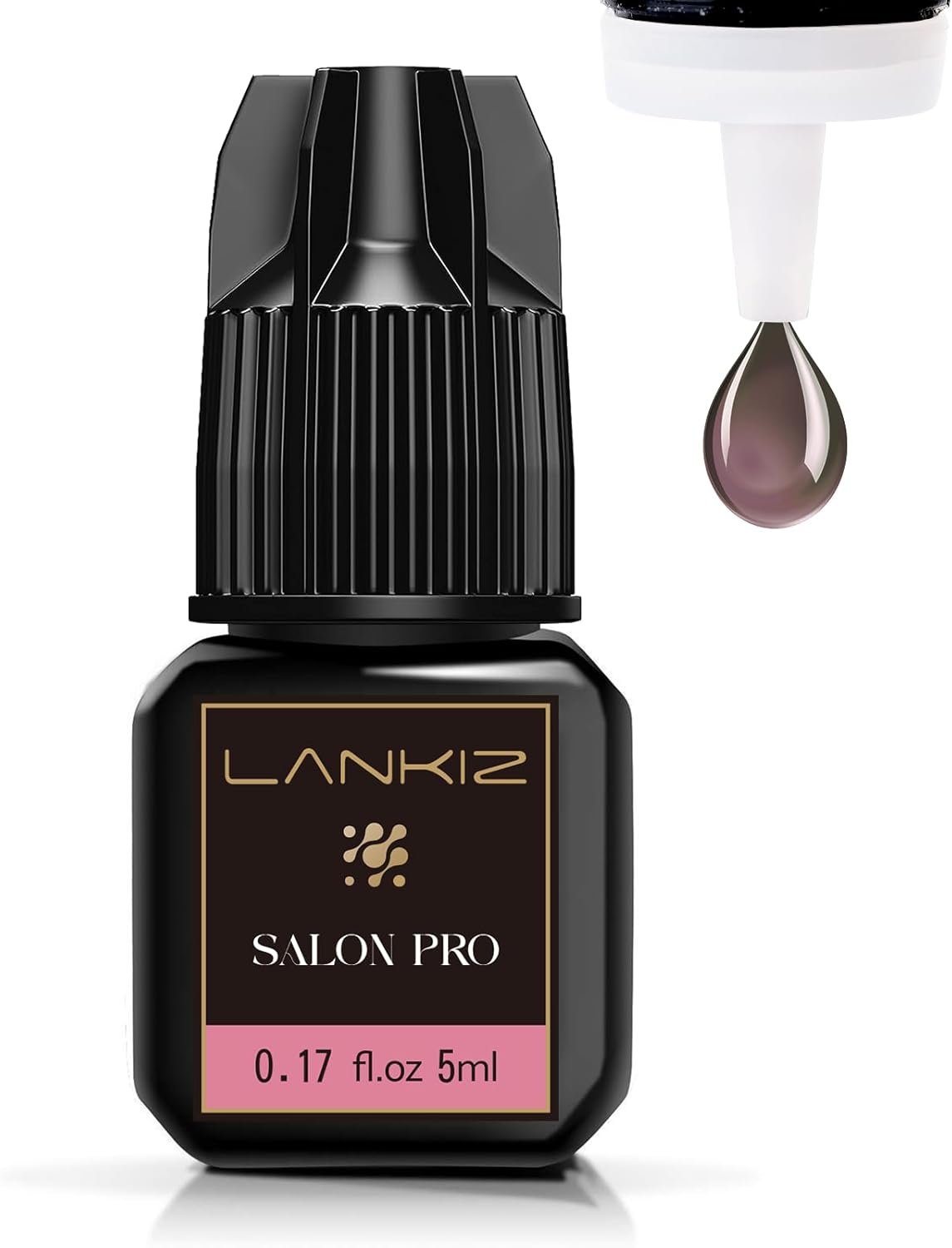 LANKIZ Eyelash Extension Glue, Brown Color Lash Extension Glue, 0.5-1s 7 Weeks R...