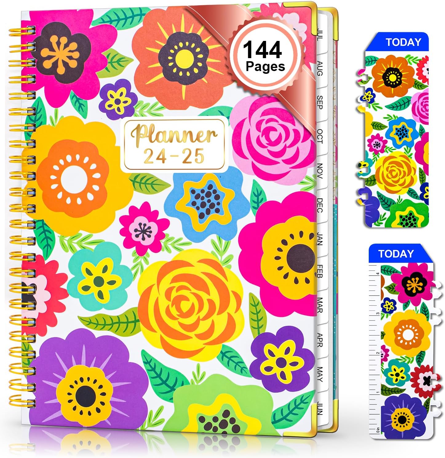 BLESWIN Diary Planner 2024-2025, 12 Months Monthly Planner, A5 Diary Week to Vie...