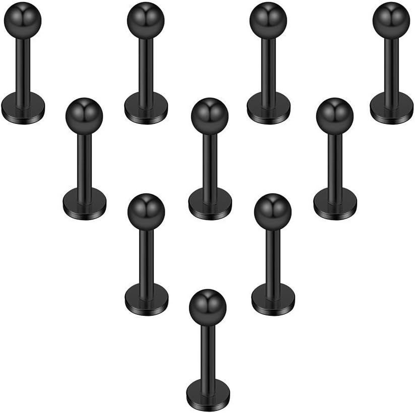 Briana Williams 10pcs Stainless Steel Lip Labret S...