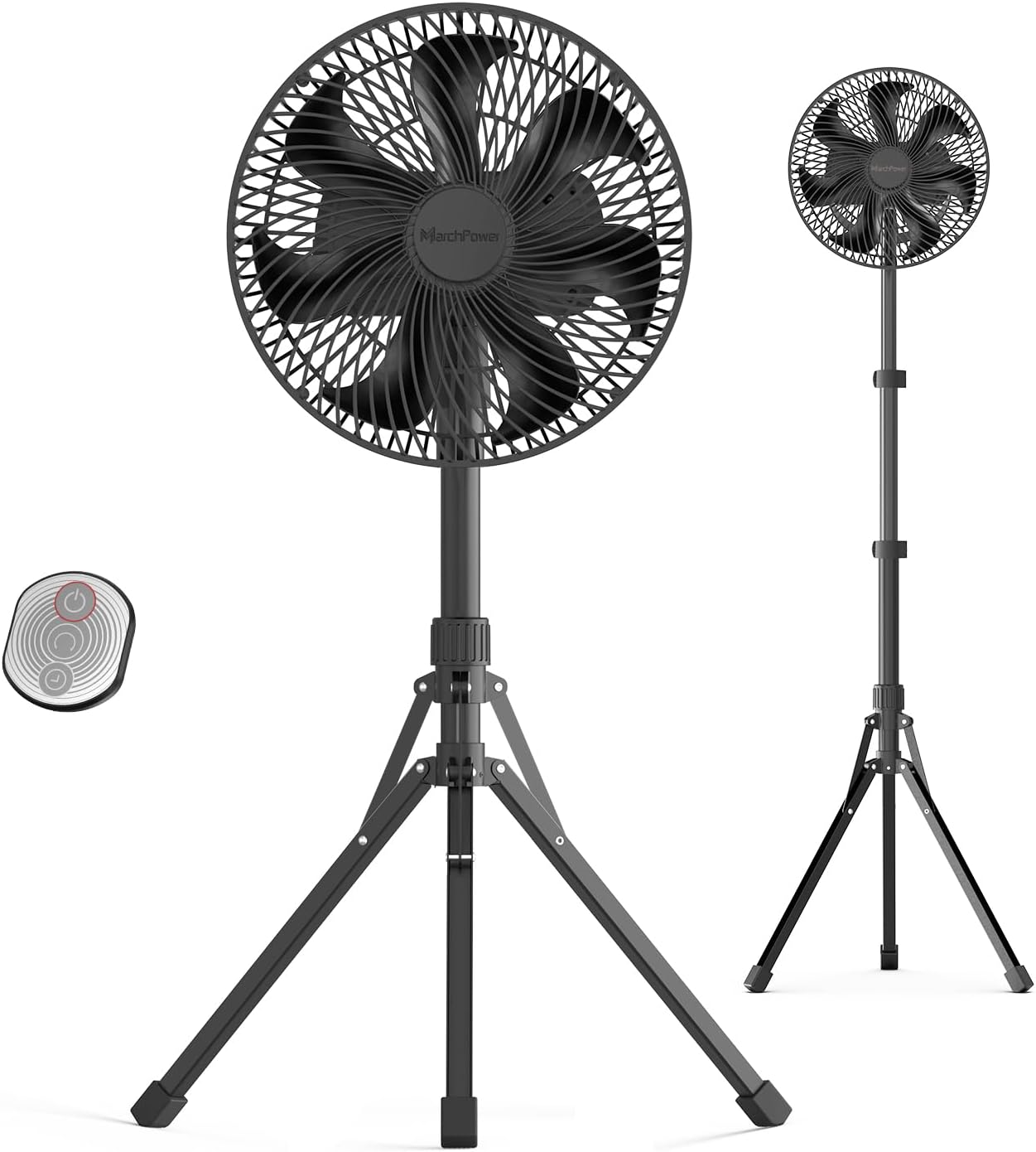 Marchpower Portable Standing Fan with Remote Foldable Rechargeable Camping Fan 1...