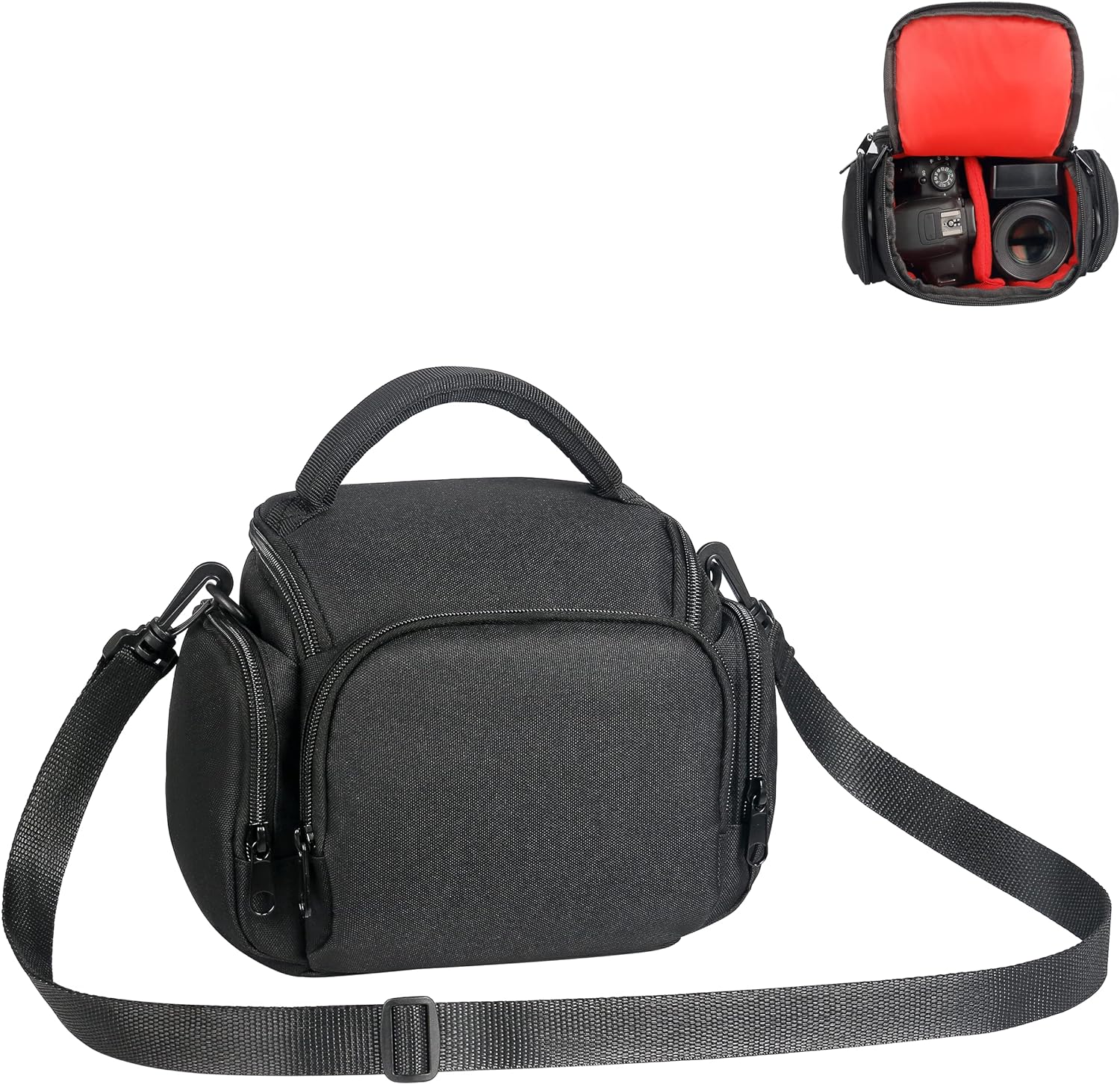 SLR Cameras Case, Waterproof Shockproof DSLR Camera Case Bag, Single Shoulder Ca...