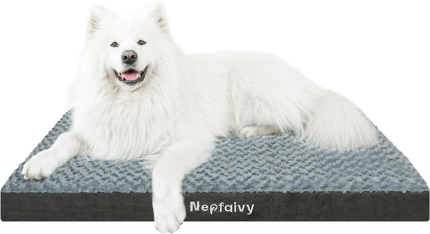 Nepfaivy Dog Bed Extra Large - Waterproof Orthopedic Dog Bed and Memory Foam Mat...