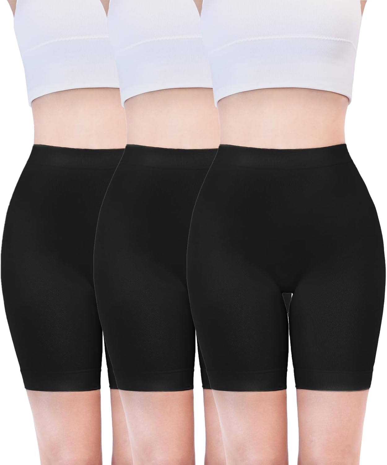 TIICHOO Womens Shorts Under Skirt Shorts High Waisted Anti Chafing Shorts 3 Pack...