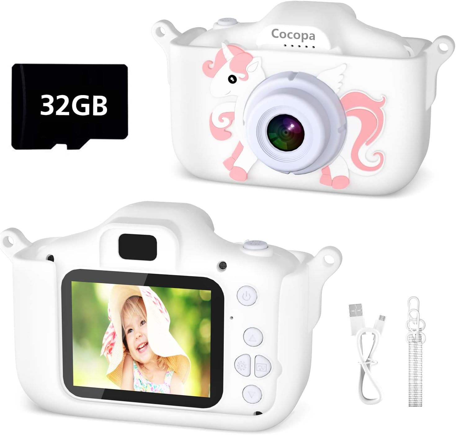 Cocopa Kids Camera Digital Camera for 3-12 Year Old Girls,1080P HD Video Camera...