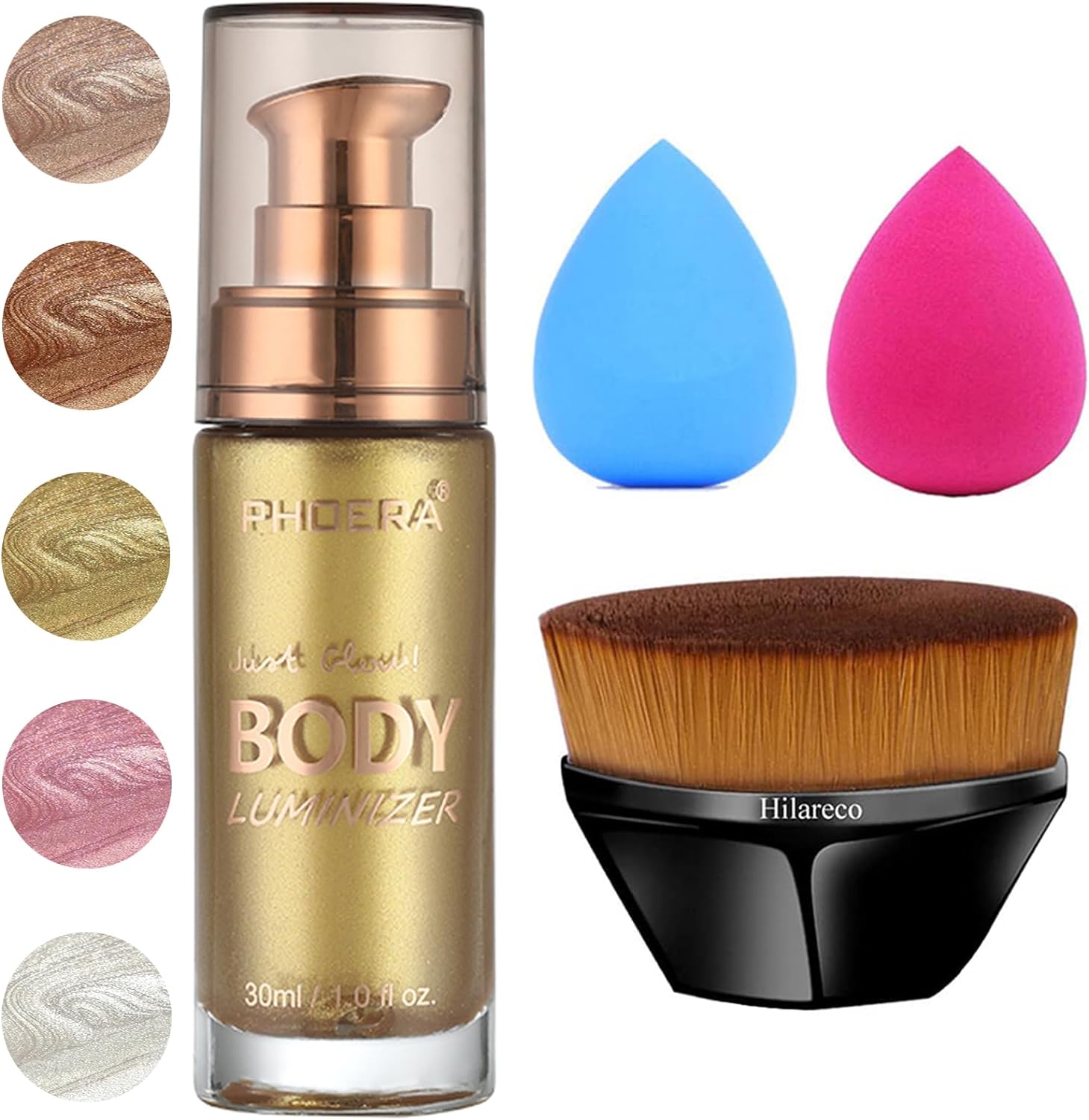 PHOERA Body Shimmer Oil, Body Bronzer Shimmer Oil,Body Glow Oil Shimmer Highligh...