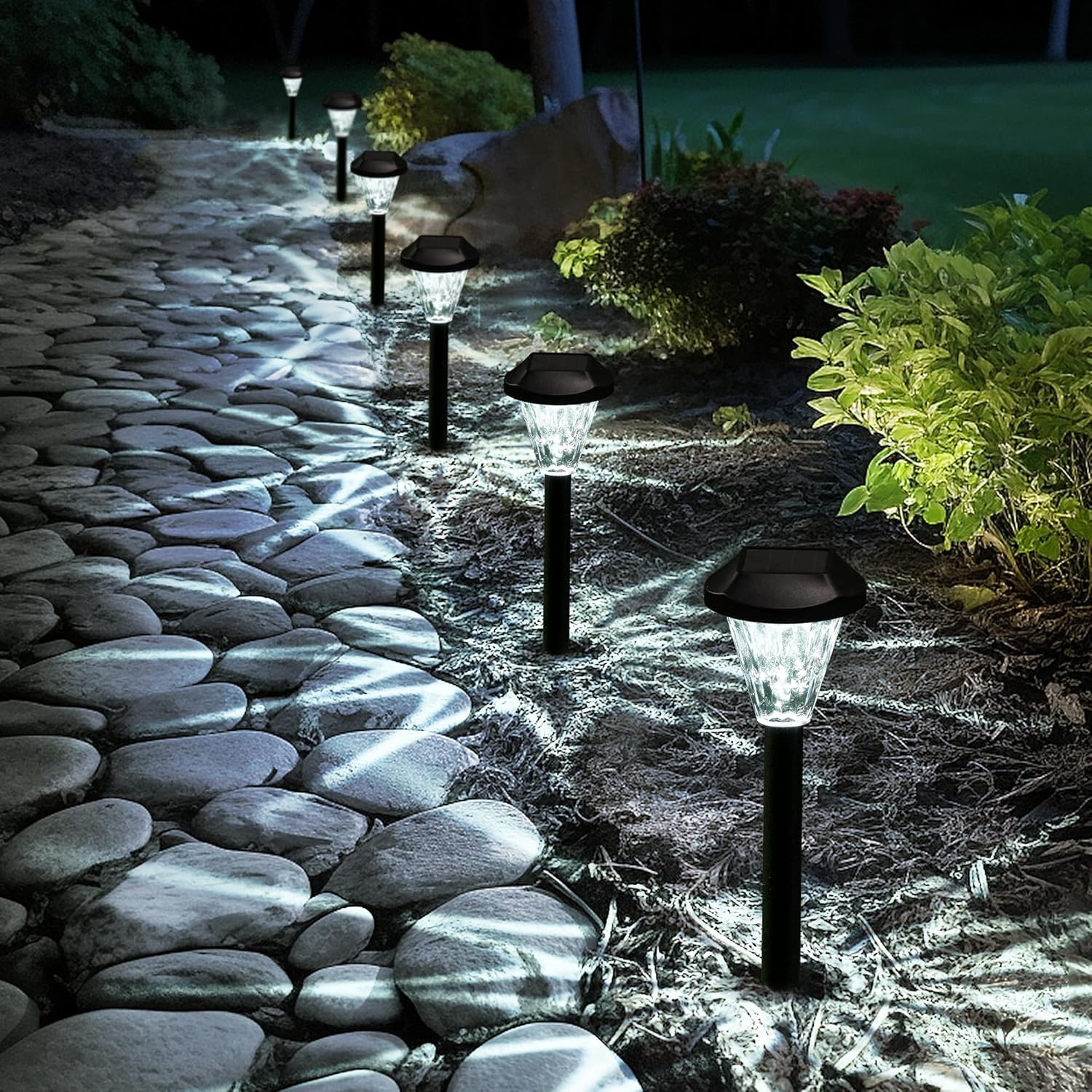 GIGALUMI 10 Pack Solar Lights Outdoor Waterproof,New Upgraded Solar Lights for O...