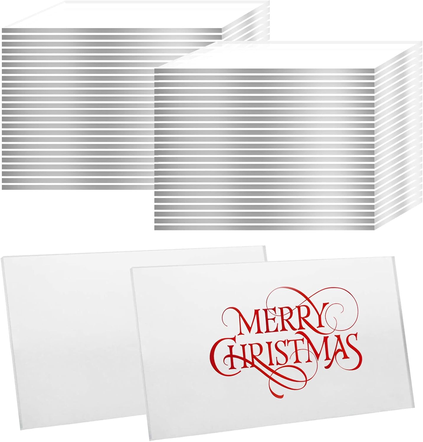 Best CDIYTOOL 50Pcs Clear Rectangle Acrylic Place Cards, Special Blank Table Sea...