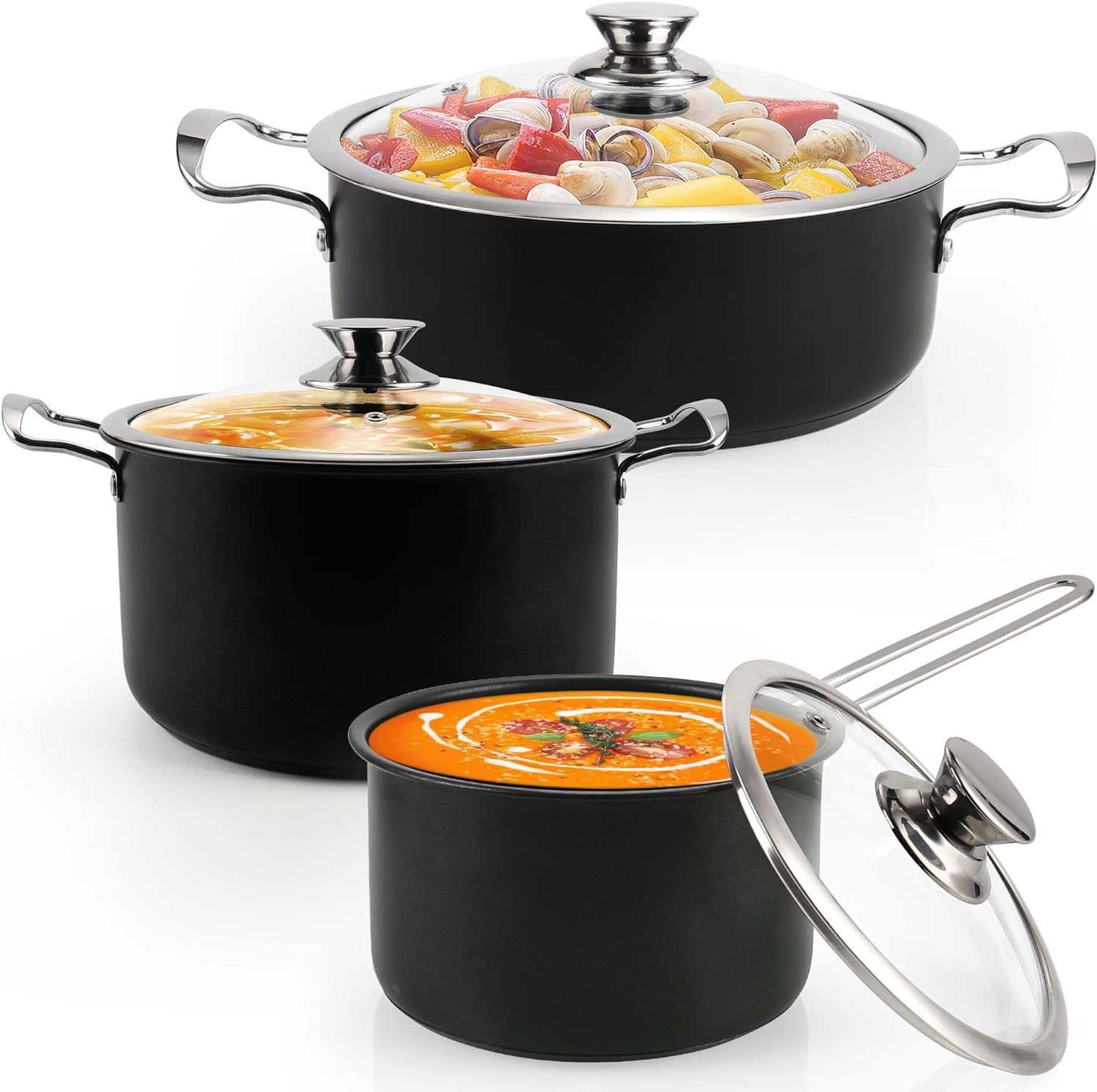 Induction Pots and Pans, Stainless Steel cookeware...