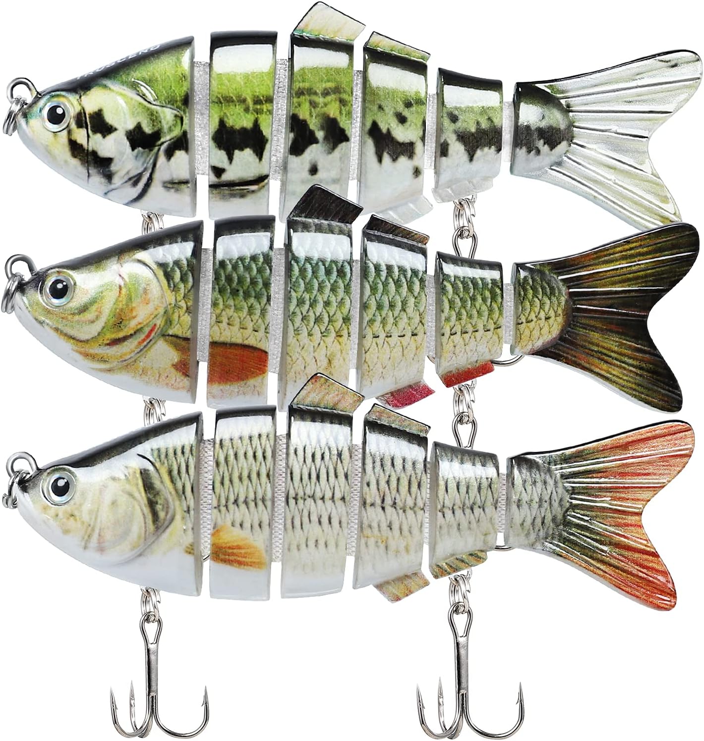TRUSCEND Fishing Lures for Freshwater and Saltwater, Lifelike Swimbait for Bass...