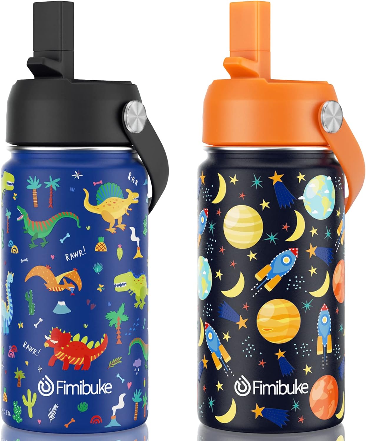 Fimibuke Kids Insulated Water Bottle - 14oz BPA-FREE Double Wall Vacuum Tumbler...
