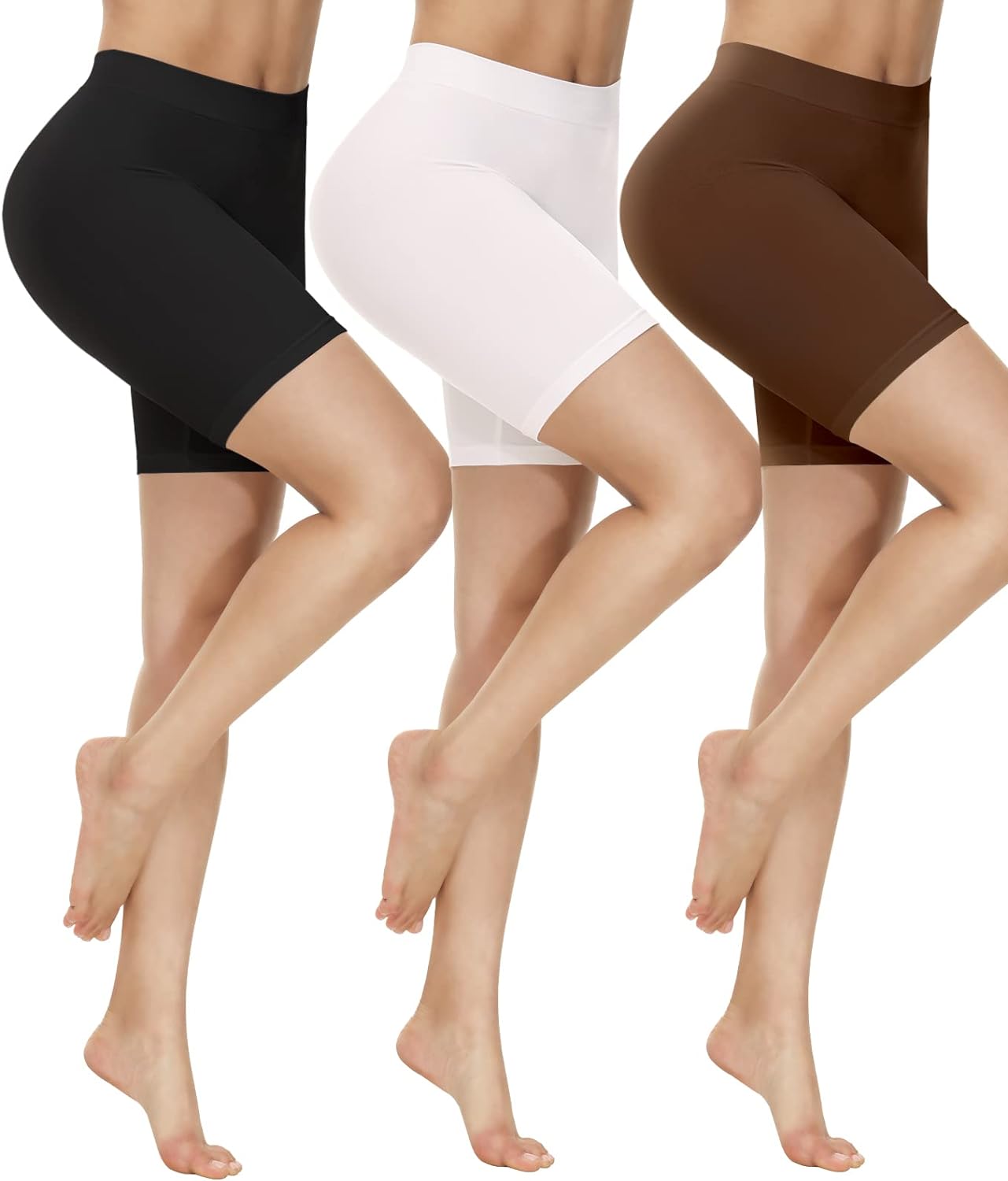Yeblues Slip Shorts for Under Dresses Women 3 Pack Anti Chafing Shorts Cooling B...