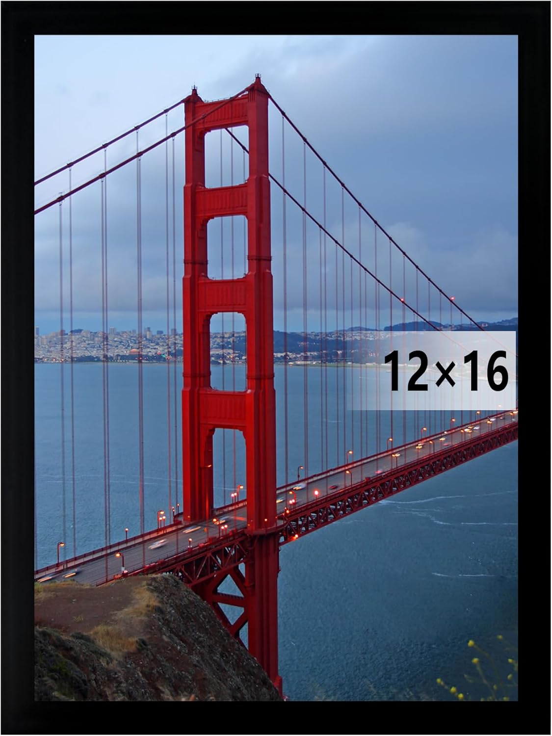 12x16 Frame Wall Hanging Picture Frames, Black, 1 Pack Black 12x16