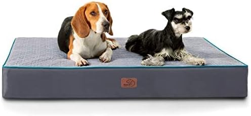Bedsure Orthopedic Dog Bed for Medium Dogs - Memory Foam Dog Beds, 2-Layer Thick...