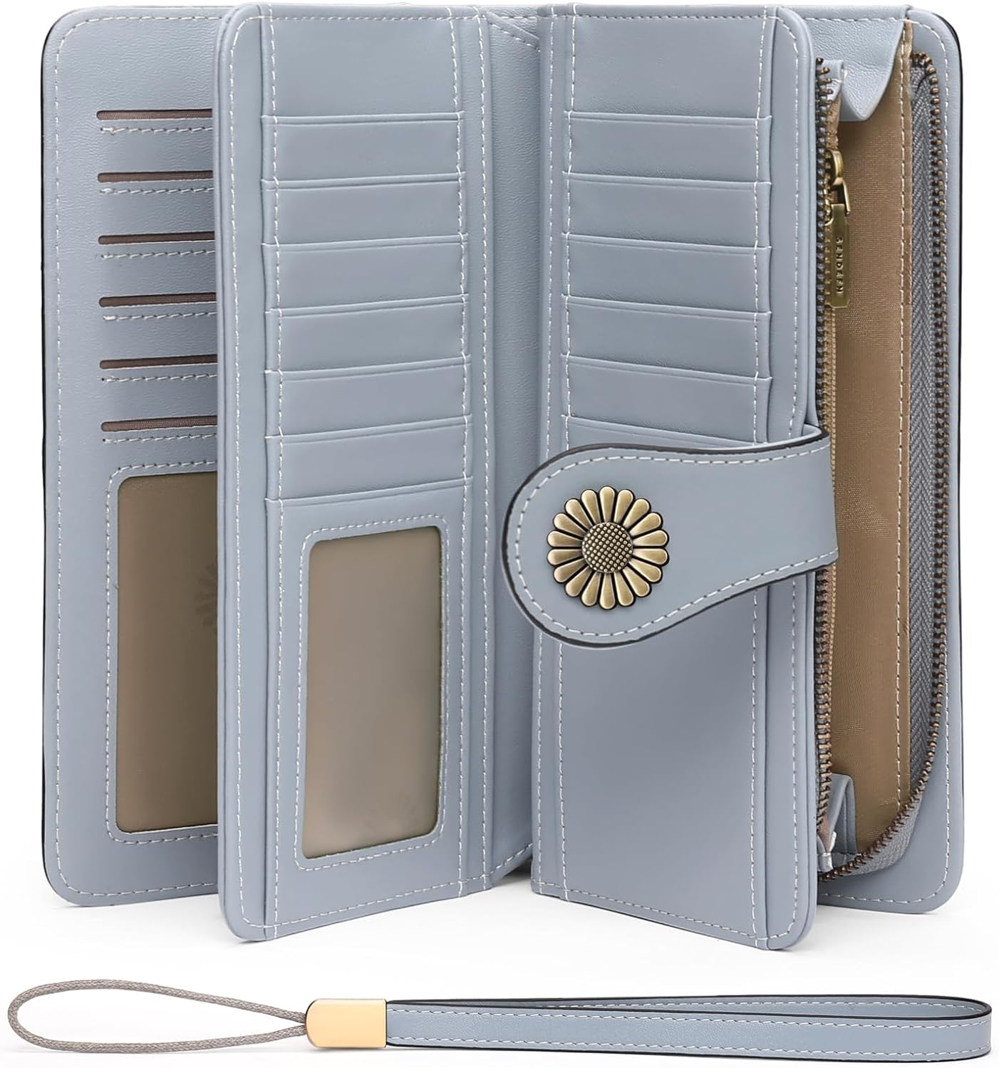 SENDEFN Wallets for Women Genuine Leather Credit Card Holder with RFID Blocking...