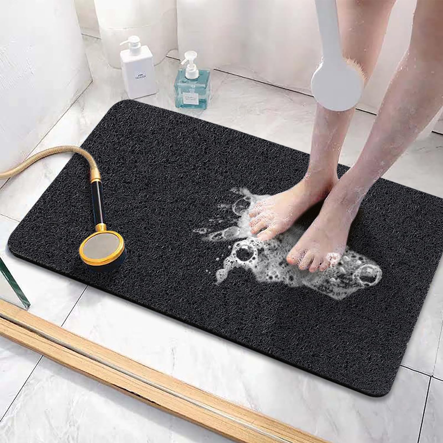 Soft Textured Bath, Shower, Tub Mat, 24x16 Inch, Phthalate Free, Non Slip Comfor...