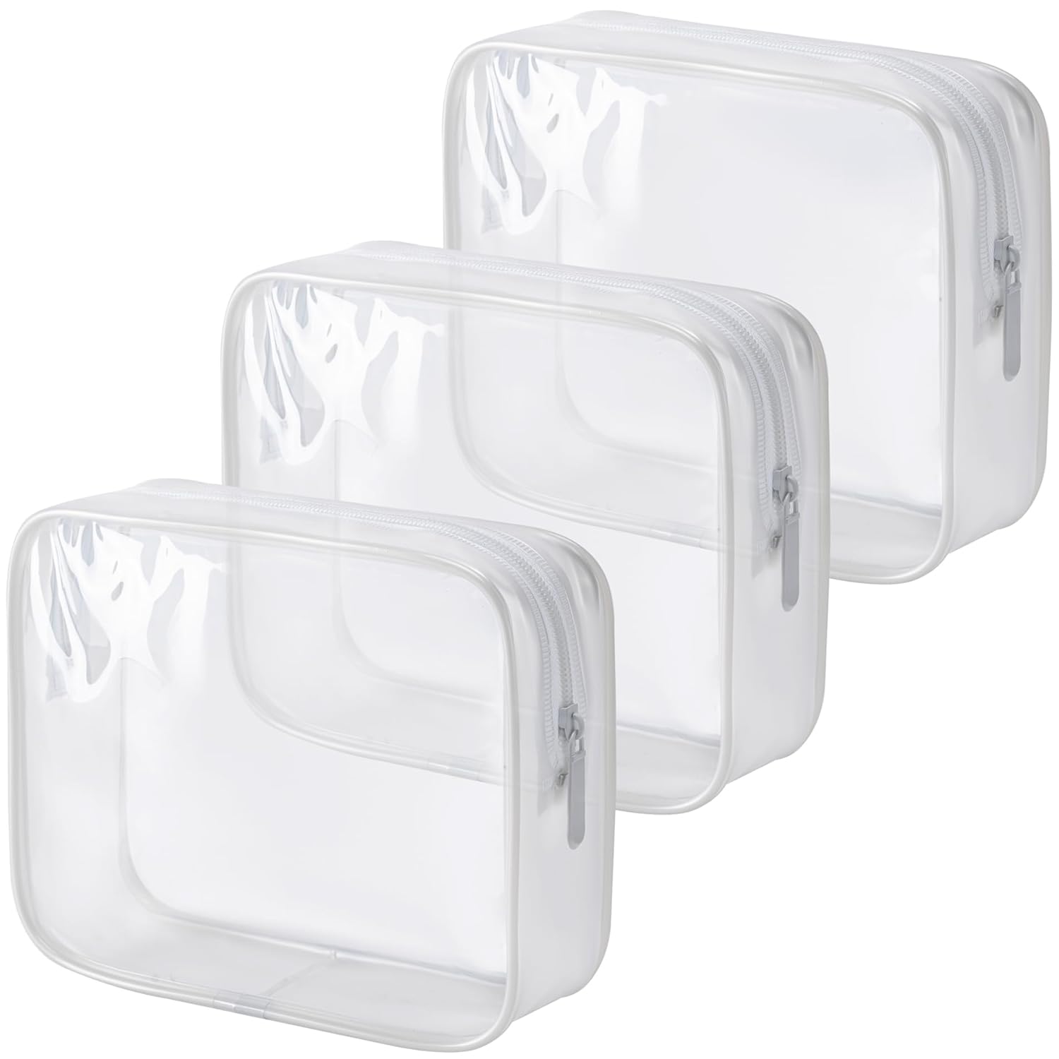 MODENGKONGJIAN TSA Approved Toiletry Bag, 3 Pcs Clear Toiletries Bags Quart Size...