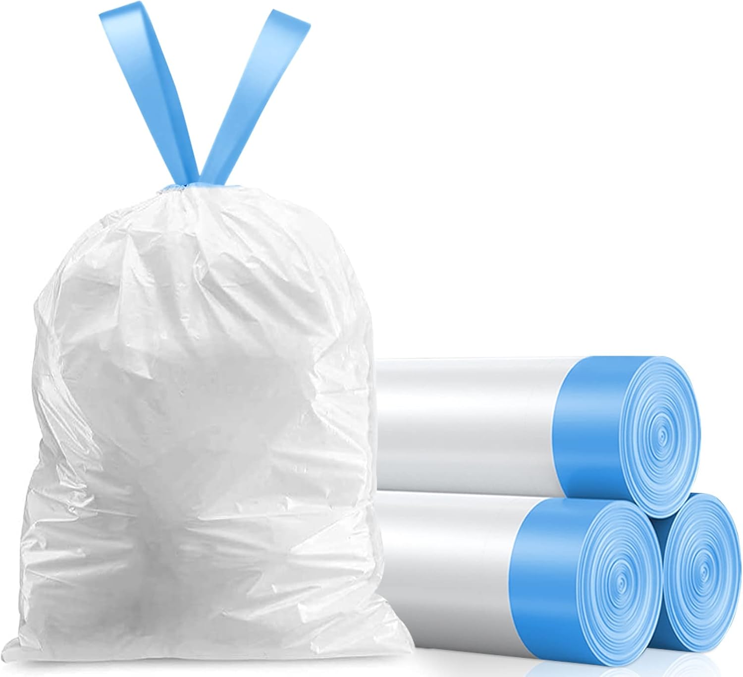 OKKEAI 5l Bin Bags Small Bin Liner 90 Bags White Trash Bags Pedal Wastebasket Li...