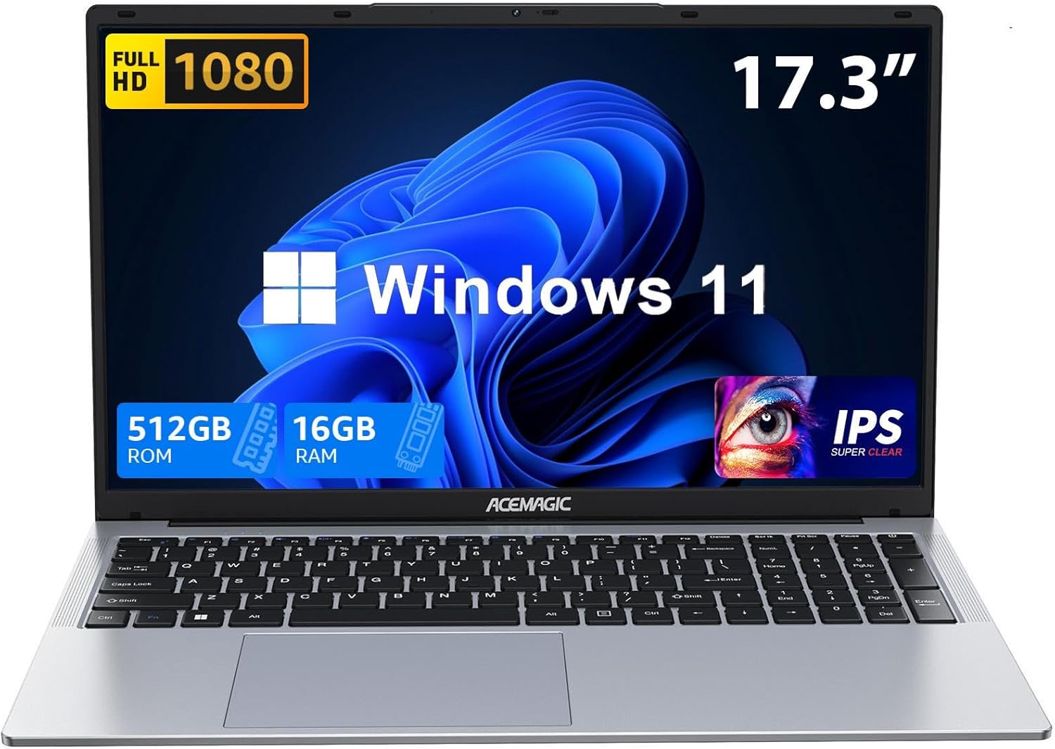 ACEMAGIC Laptop Computer 17.3 Inch FHD Screen Premium Laptop with N97 Processor(...