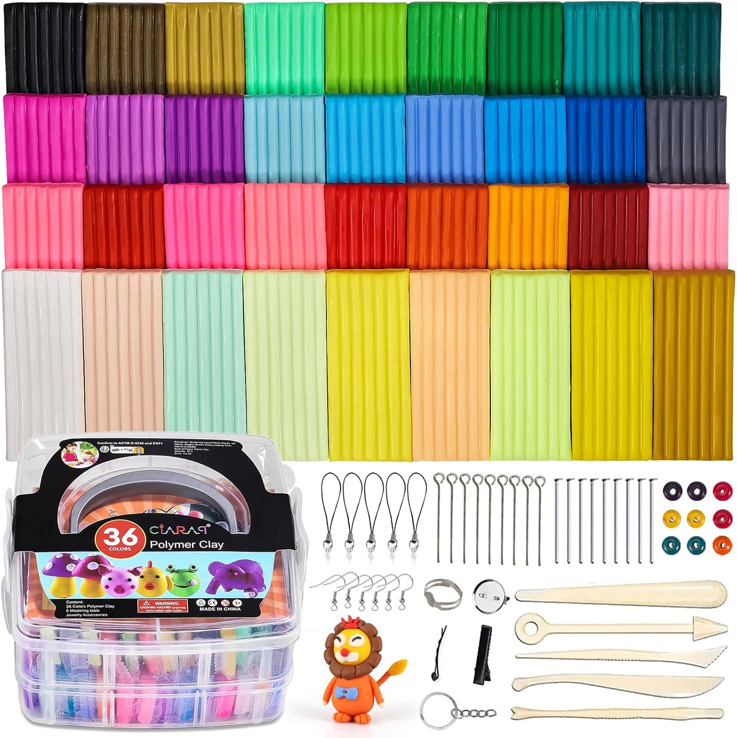 CiaraQ Polymer Clay 36 Colors, Modeling Clay Start...