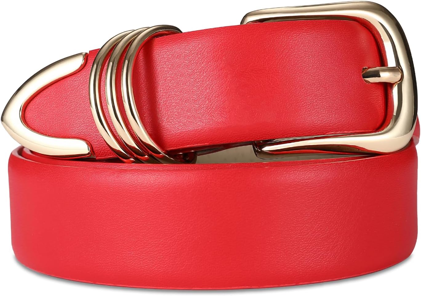 Women's Leather Belts for Jeans Dresses, Fashion Leather Waist Belt Fashion Ladi...