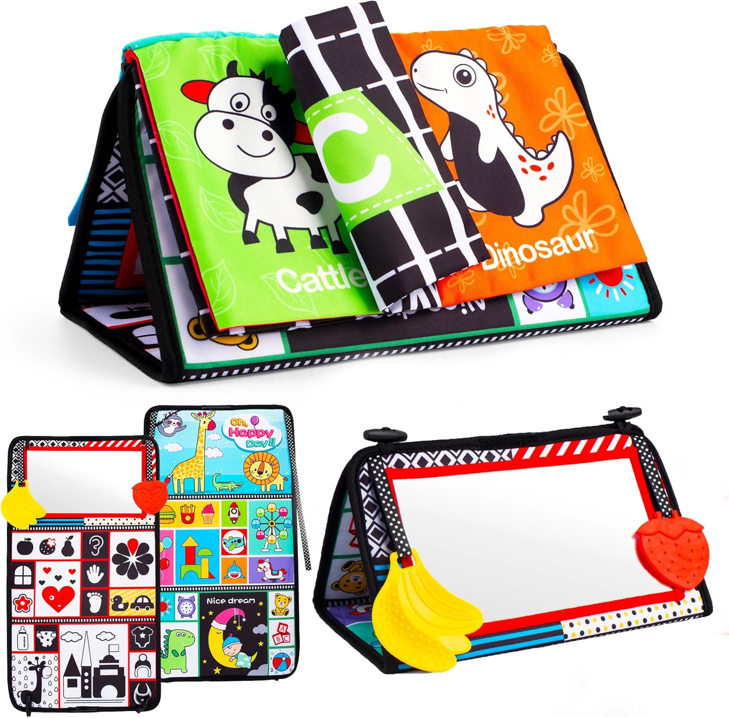 Best SYNNARY Baby Toy, Special Tummy Time Mirror, Innovative Baby Mirror Tummy T...