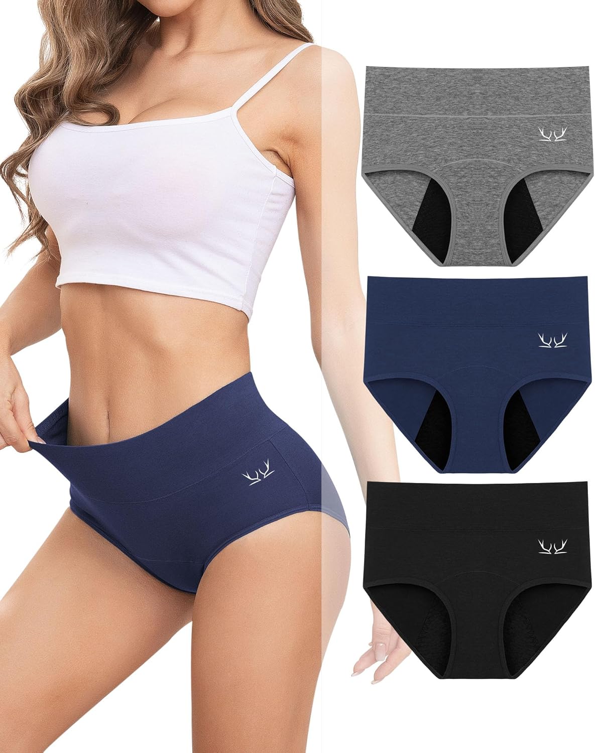 Heavy Flow High Absorbency Period Underwear Women, Leakproof Panties Postpartum...