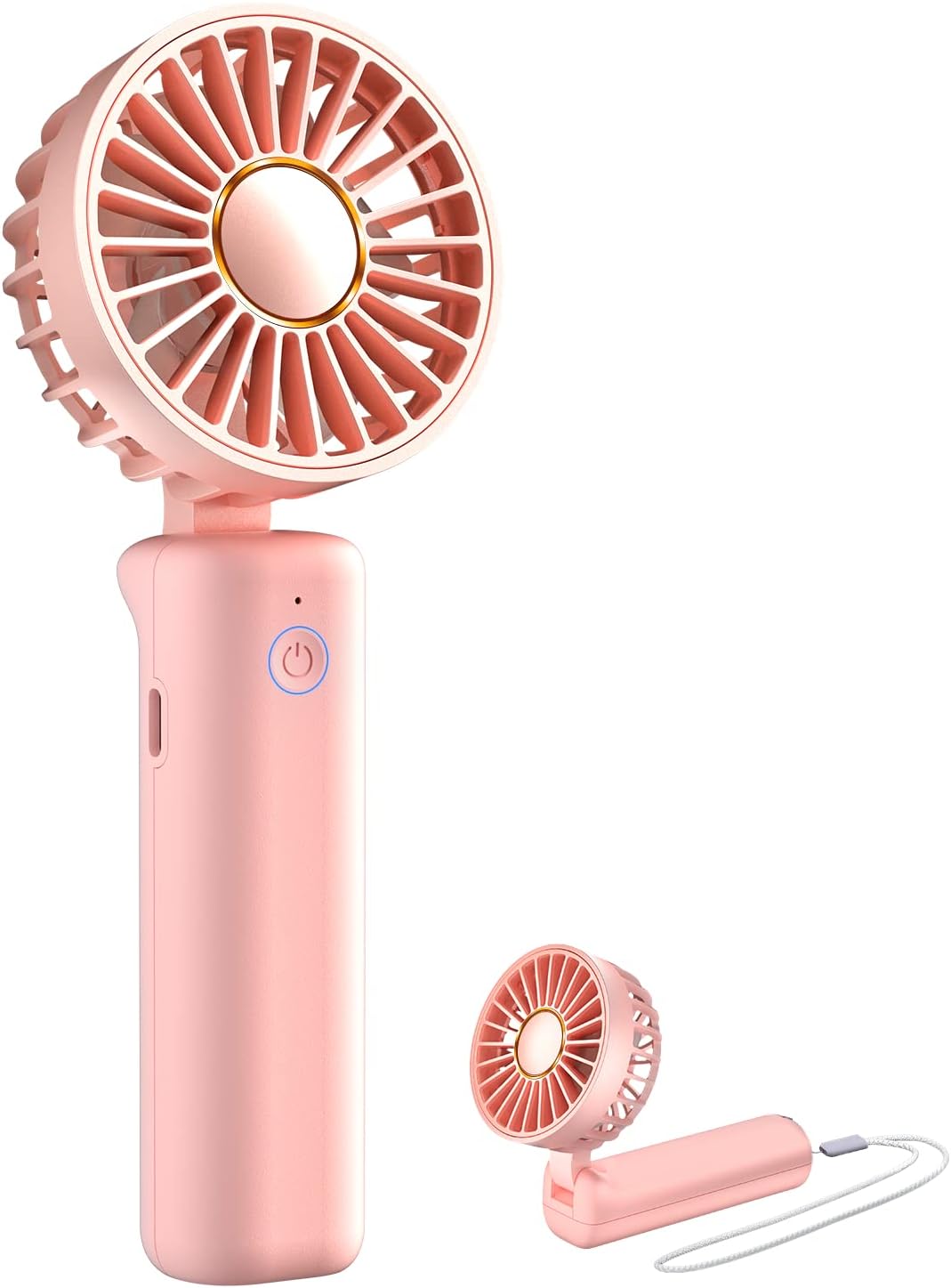 FrSara Mini Handheld Fan Rechargeable, Small Folding Fan Upgraded Wind Power, 3-...