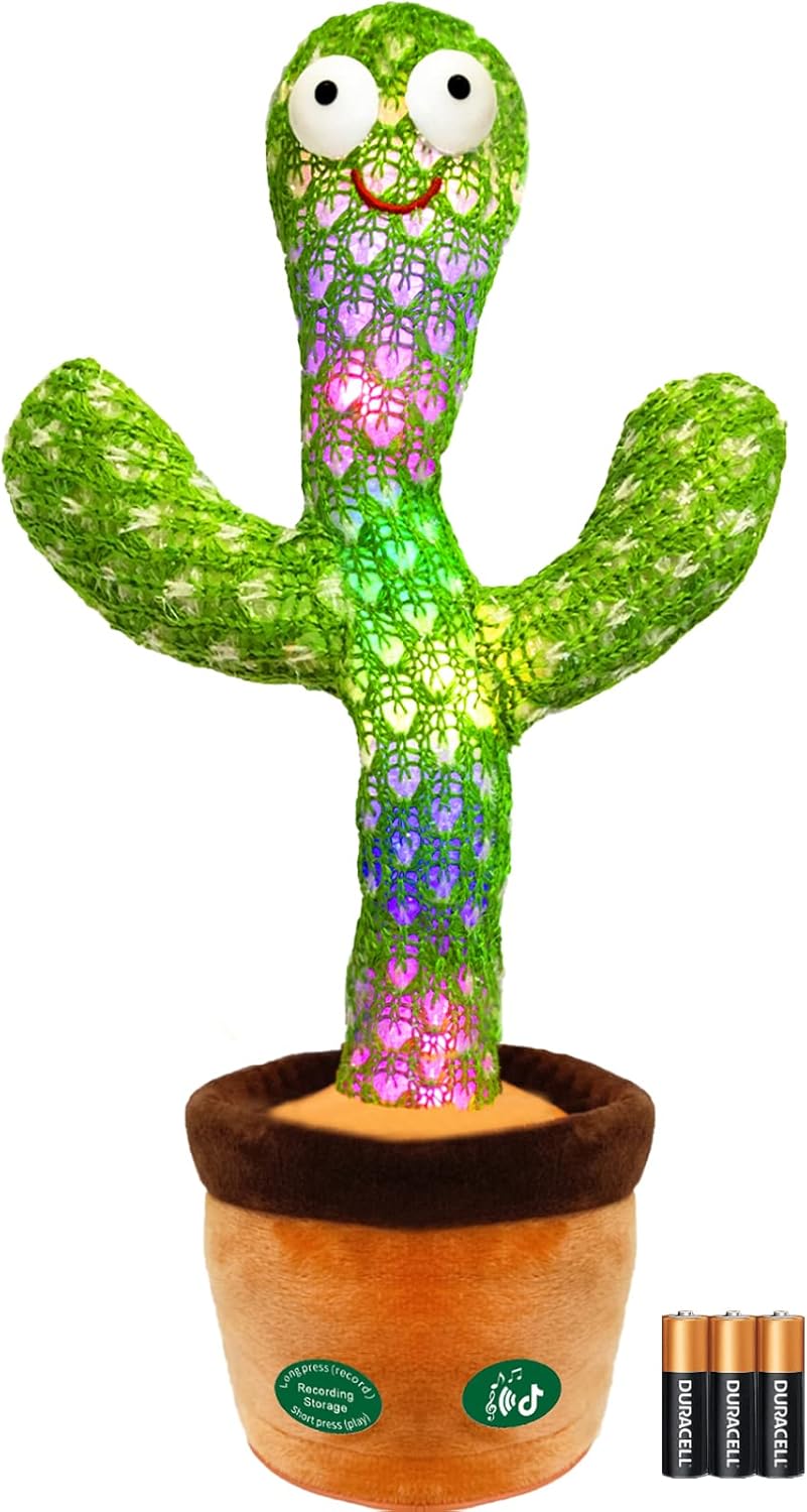 Pbooo Dancing Cactus Toy,Talking Repeat Singing Su...