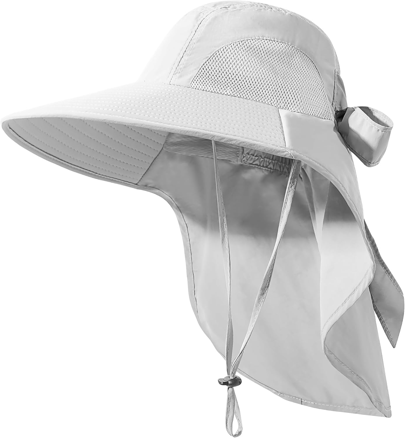 Womens Sun Hat UV Protection, Foldable Waterproof Wide Brim Bucket Hats with Nec...