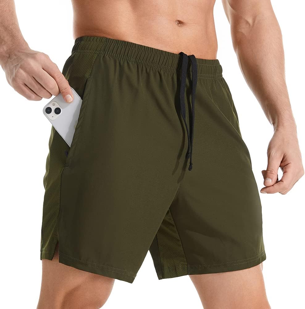 Men's 7" Athletic Running Shorts Lightweight Quick...