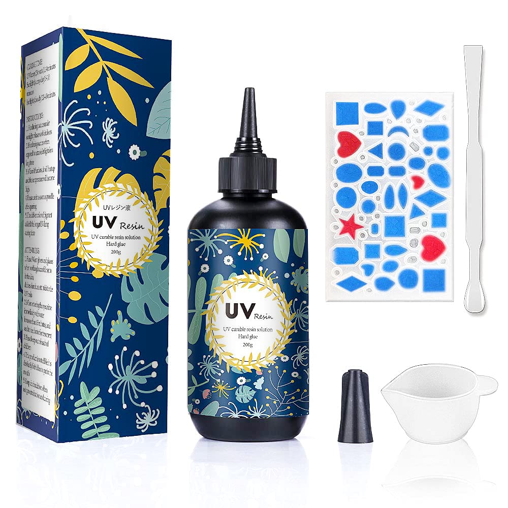 Crystal Clear Hard UV Resin Upgraded Formula Ultraviolet Fast Curing Resin for J...