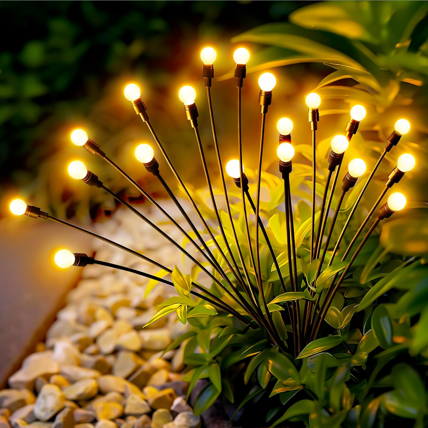 Solar Garden Lights, 20 LED Firefly Garden Lights Solar Outdoor, Solar Lights fo...