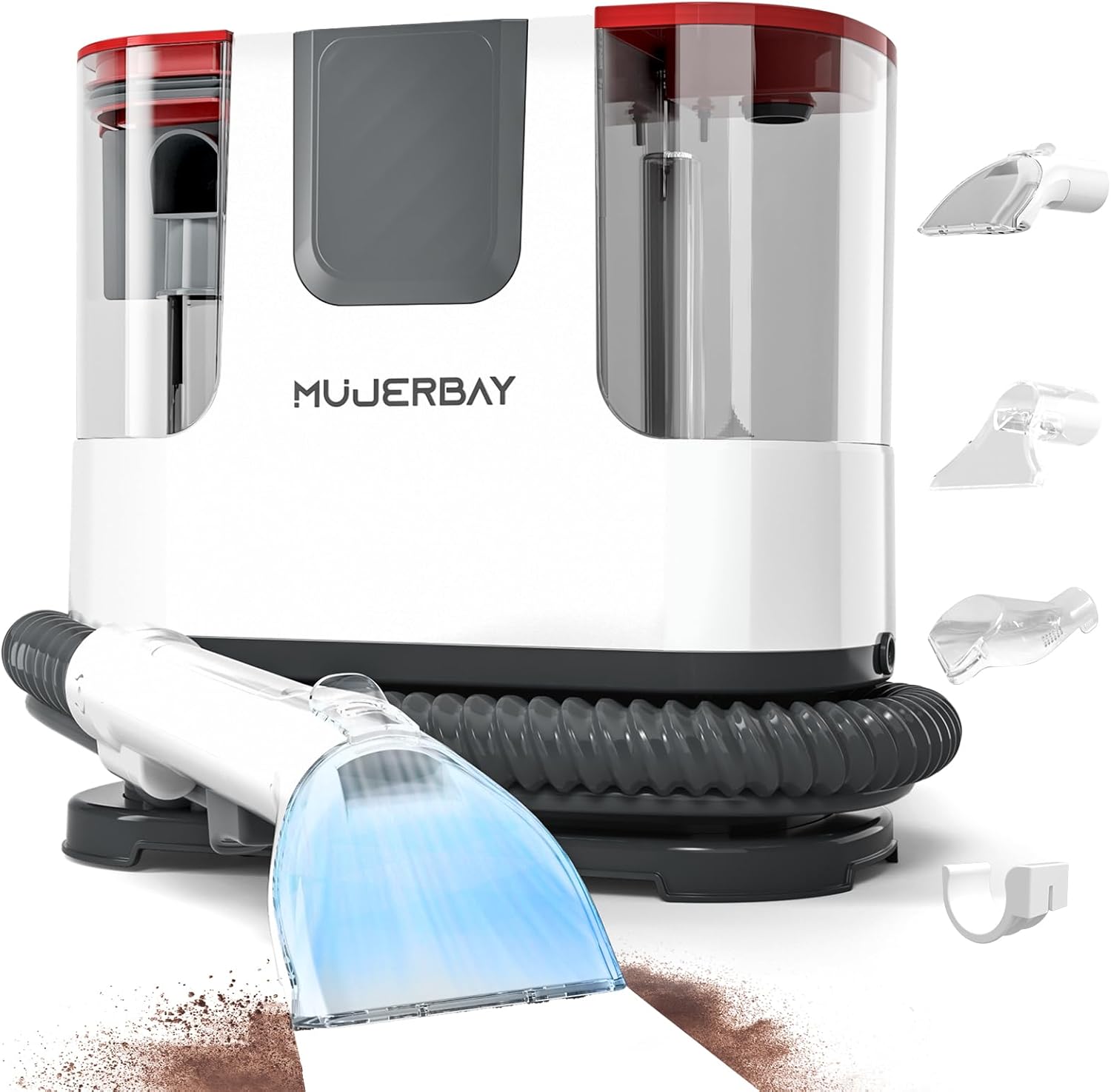 Upholstery Carpet Cleaner, MUJERBAY® 12Kpa Portable Spot and Stain Cleaner, Easy...